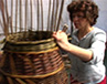 Basket weaver at work